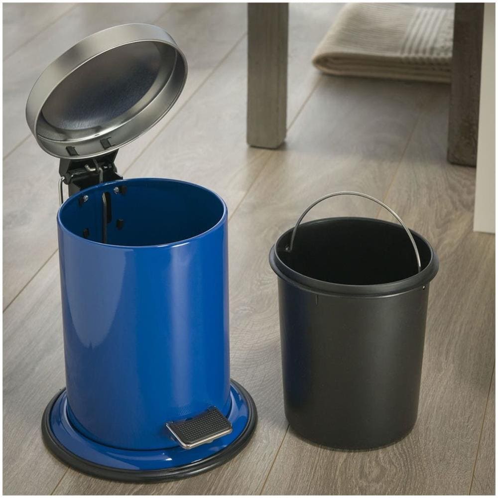 Cestino Con Pedale Acero Blu 3 L 361732424 - Foto 2