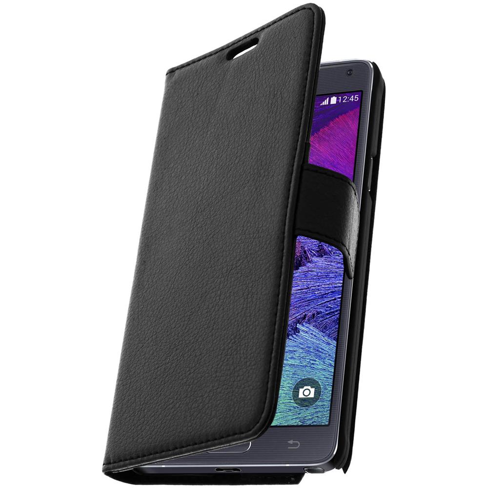 Custodia Portafoglio Stand Case Per Samsung Galaxy Note 4 - Nera - Foto 1