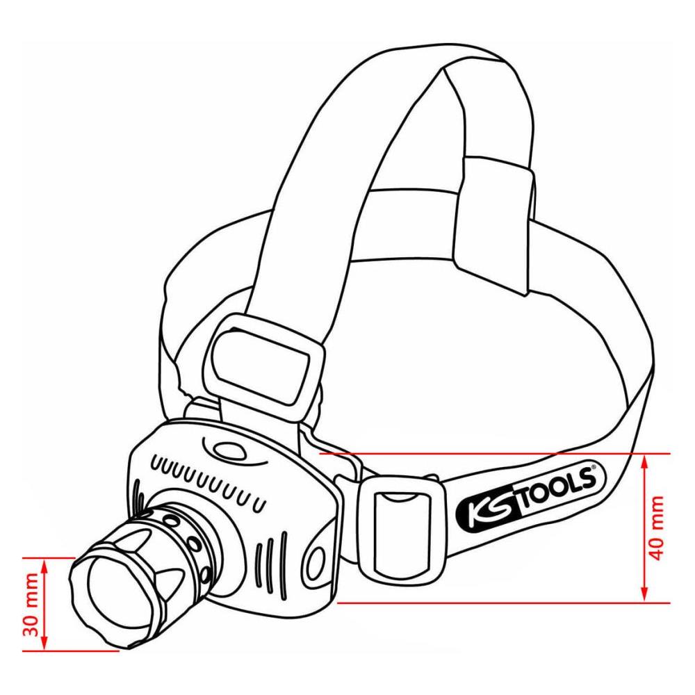 Lampada Da Testa Led Messa A Fuoco Cree Power 100lm 550.1238 - Foto 2