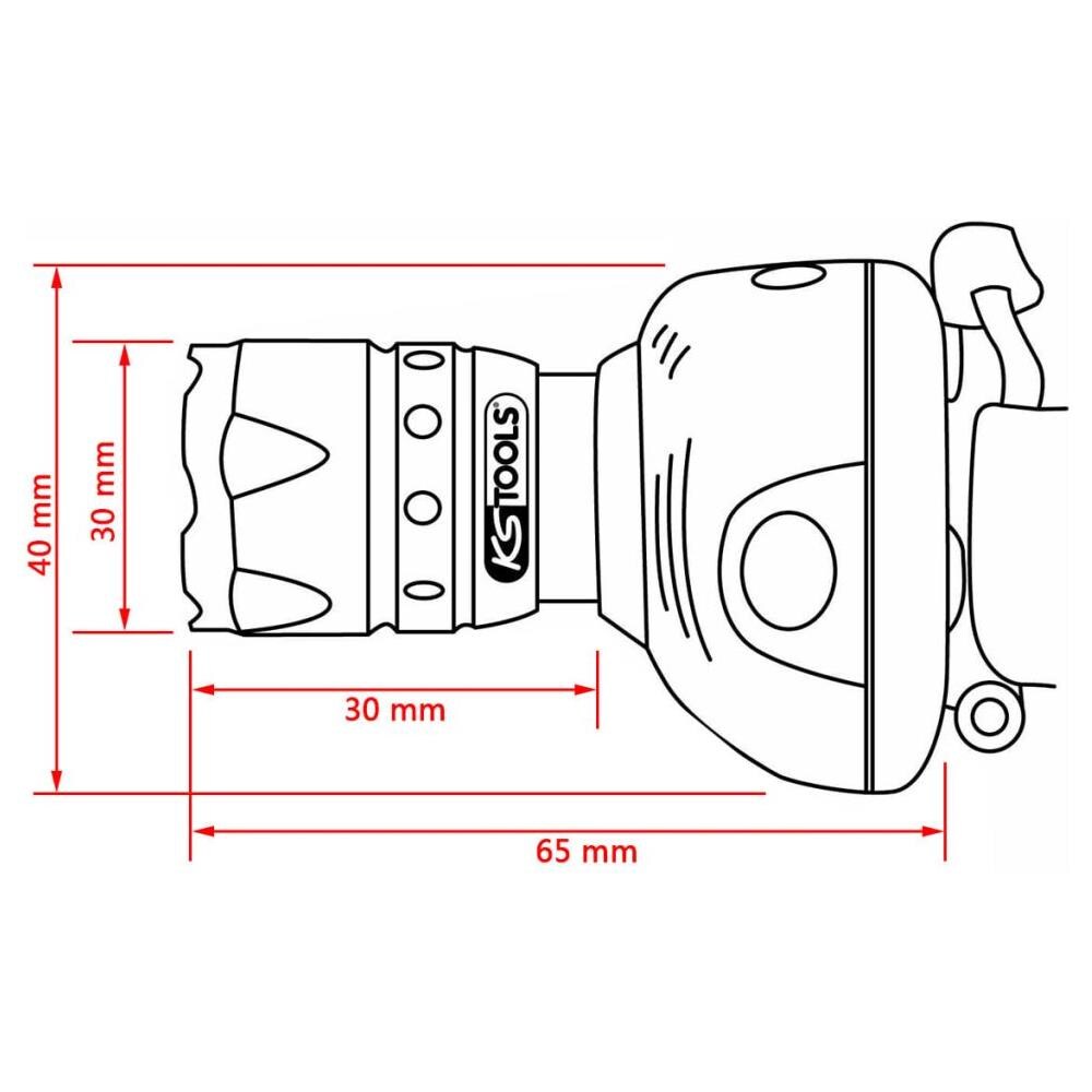 Lampada Da Testa Led Messa A Fuoco Cree Power 100lm 550.1238 - Foto 3