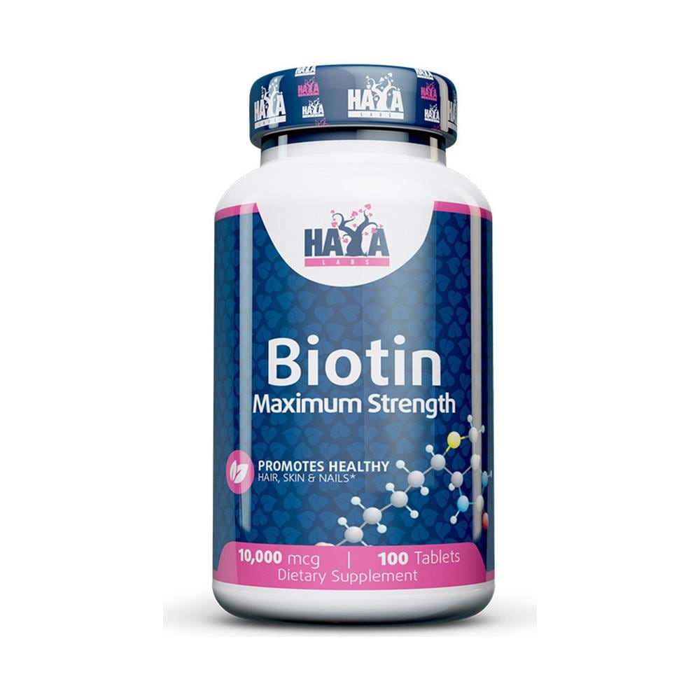 Biotin Maximum Strength 10,000 Mcg. - 100 Tabs - Biotina Concentrata - Foto 1