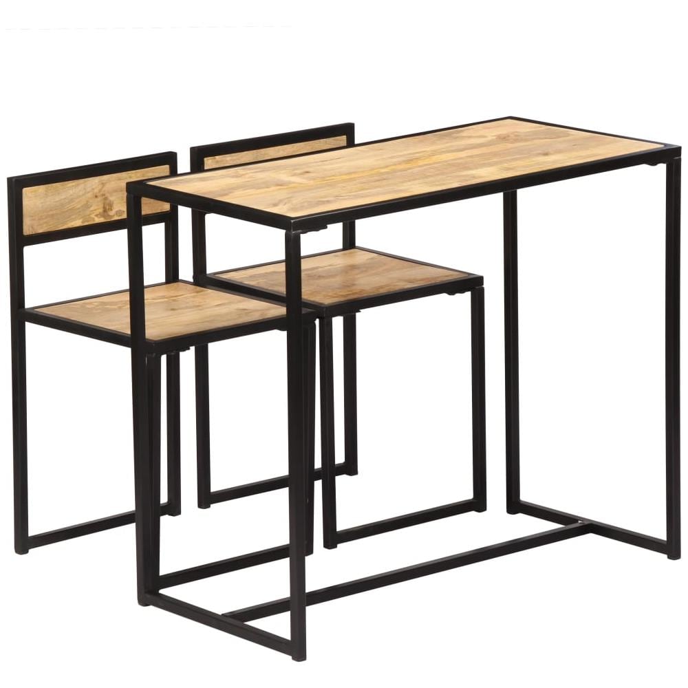 Set Per Sala Da Pranzo 3 Pz In Legno Massello Di Mango - Foto 1