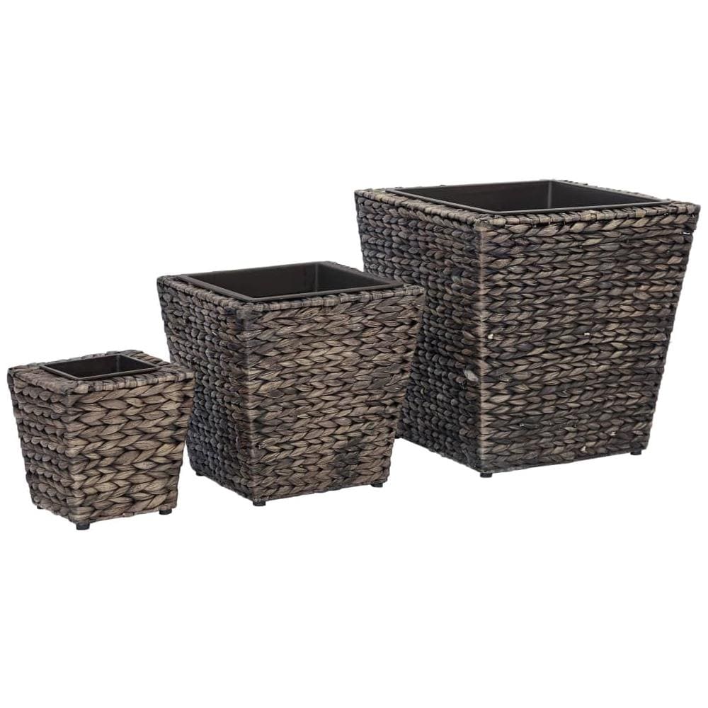 Letti Rialzati 3 pz in Giacinto Intrecciato Marrone - Foto 2