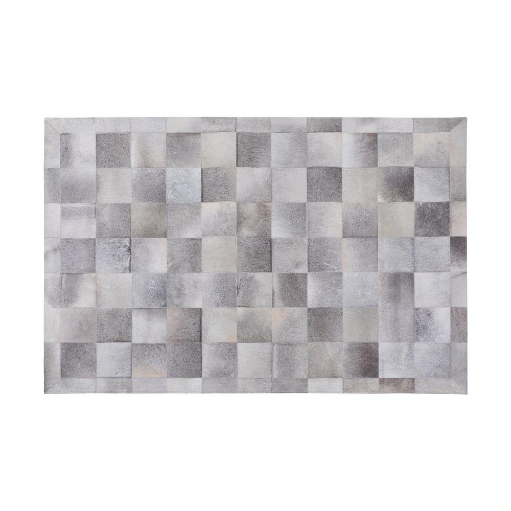 Tappeto In Pelle Grigia 140 X 200 Cm Alacam - Foto 2