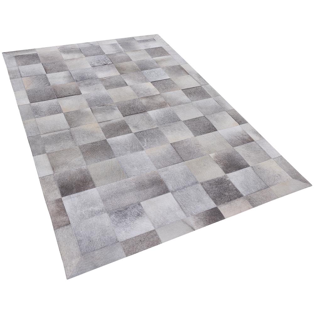 Tappeto In Pelle Grigia 140 X 200 Cm Alacam - Foto 1