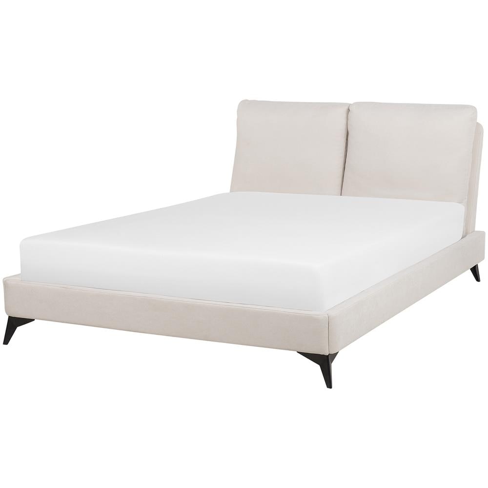 Letto Matrimoniale In Ciniglia Beige 140 X 200 Cm Melle - Foto 1