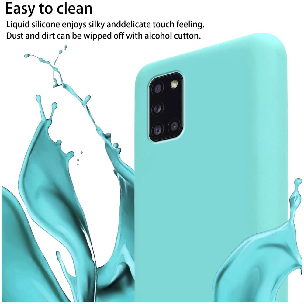 Catena Di Telefoni Cellulari Compatibile Con Samsung Galaxy A31 In Liquid Turchese - Coperchio Di Protezione In Silicone Con Cordino Regolabile In Lunghezza - Foto 2