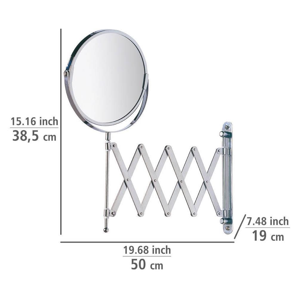 Specchio Cosmetico Da Parete Con Braccio Telescopico, Ingrandimento X3, - Foto 2
