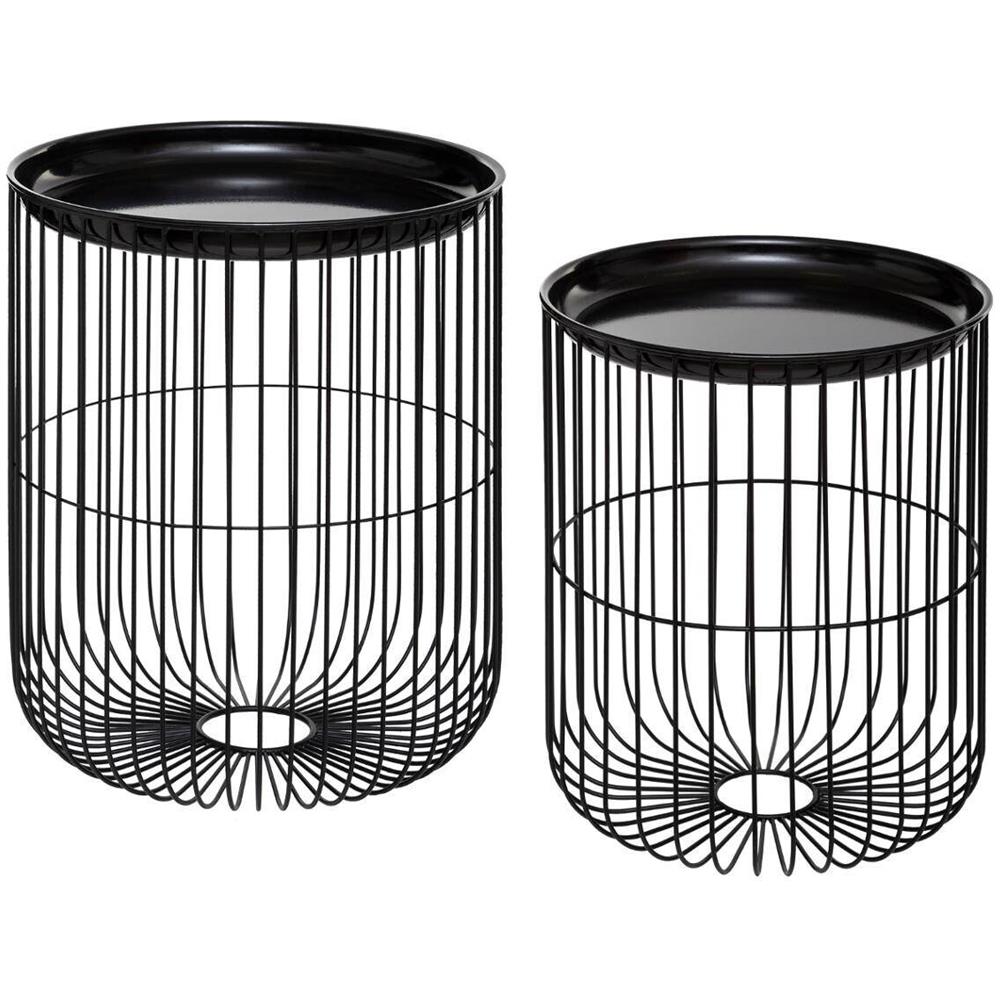 Tavolo In Filo Metallico 2 Pezzi, Metallo - Foto 1