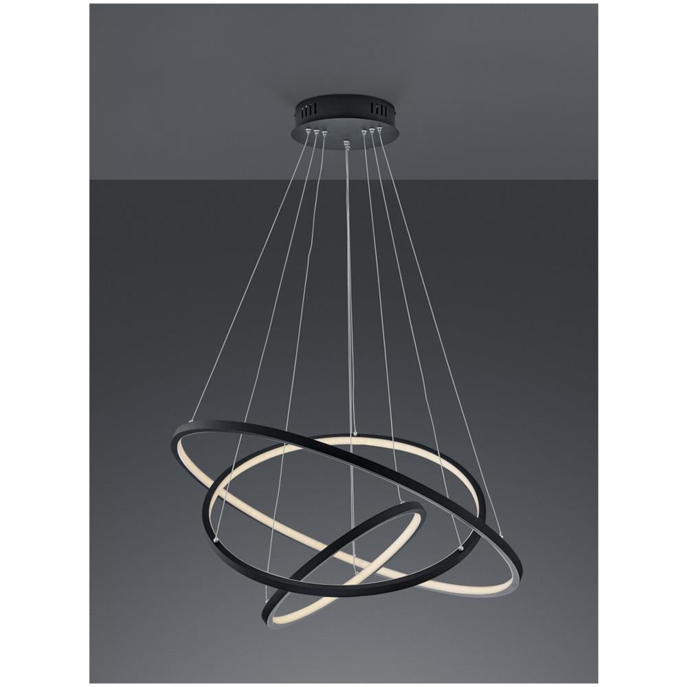 Aaron Sospensione Led Antracite 3 Anelli Con Tecnologia "" Wiz "" Multifunzione D. 80cm - Foto 1