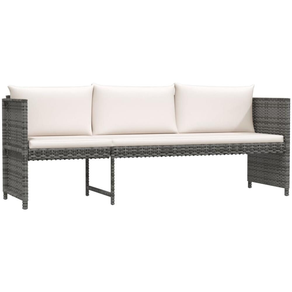 Set Divani Da Giardino 6 Pz Con Cuscini In Polyrattan Grigio - Foto 2