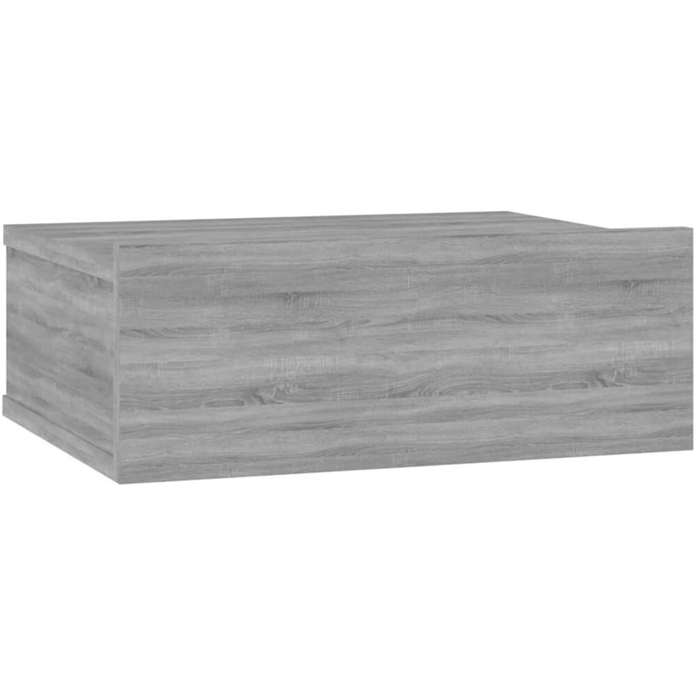 Comodino Pensile Grigio Sonoma 40x30x15cm In Legno Multistrato - Foto 1