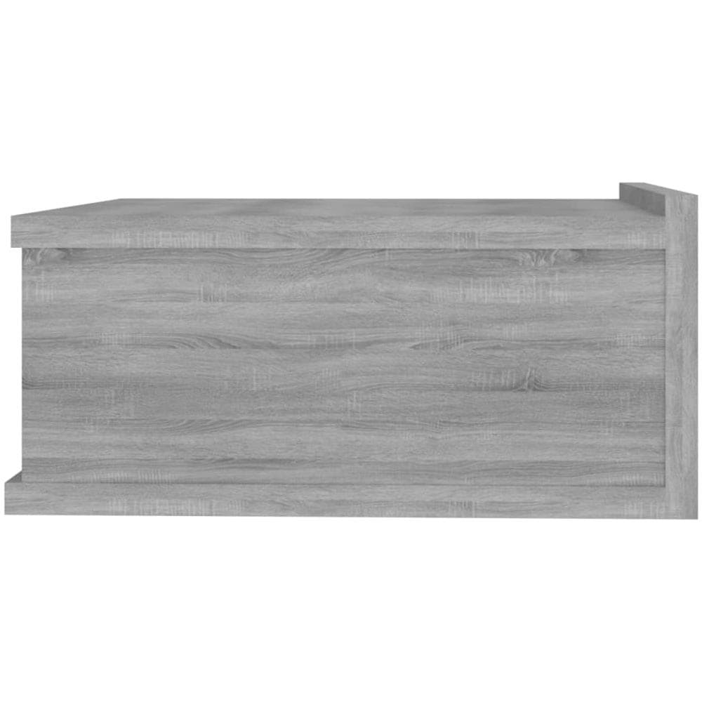 Comodino Pensile Grigio Sonoma 40x30x15cm In Legno Multistrato - Foto 7