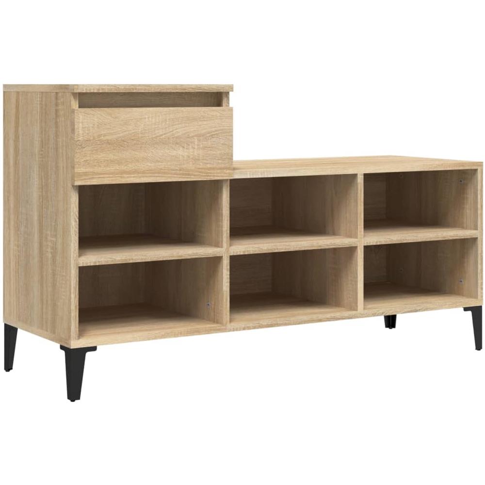 Scarpiera Rovere Sonoma 102x36x60 Cm In Legno Multistrato - Foto 2