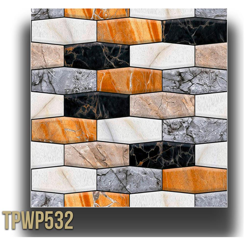 Pacco Da 4 Pannelli 3d Autoadesivi In Pvc 30x30cm Vari Decori Ultrarealistici Ideali Per Bagni E Cucine - Mattoni Esagonali - Tpwp532 - Foto 1