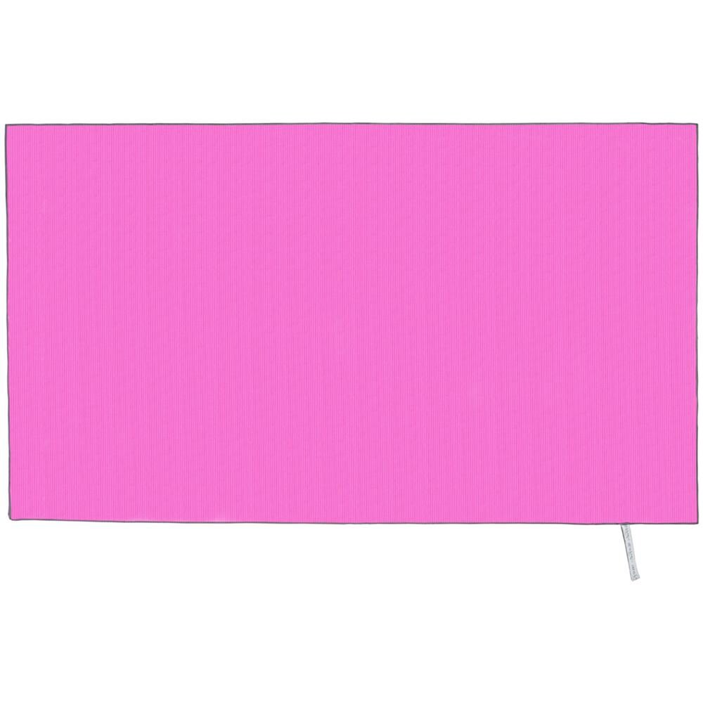 Telo Mare Spiaggia Piscina In Microfibra Tinta Unita Con Bordo Modello Fit Colore Fucsia - Foto 1