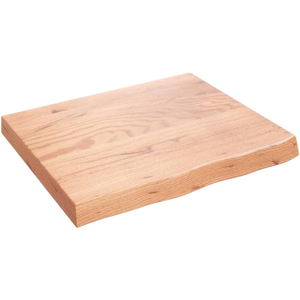 Piano Tavolo Marrone 60x50x (2-6) cm Massello Rovere Trattato - Foto 2