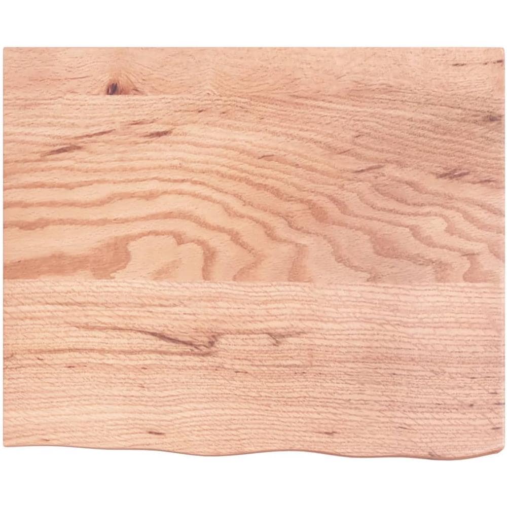 Piano Tavolo Marrone 60x50x (2-6) cm Massello Rovere Trattato - Foto 5