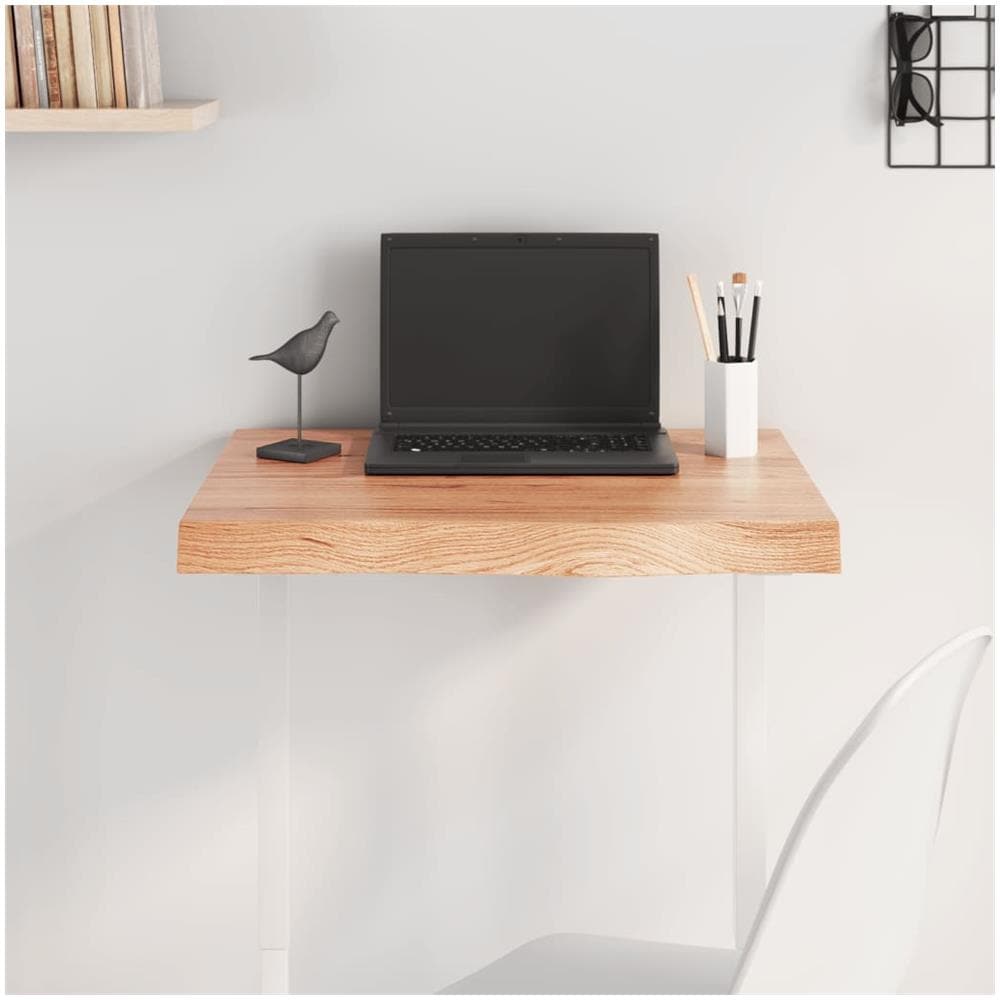 Piano Tavolo Marrone 60x50x (2-6) cm Massello Rovere Trattato - Foto 1