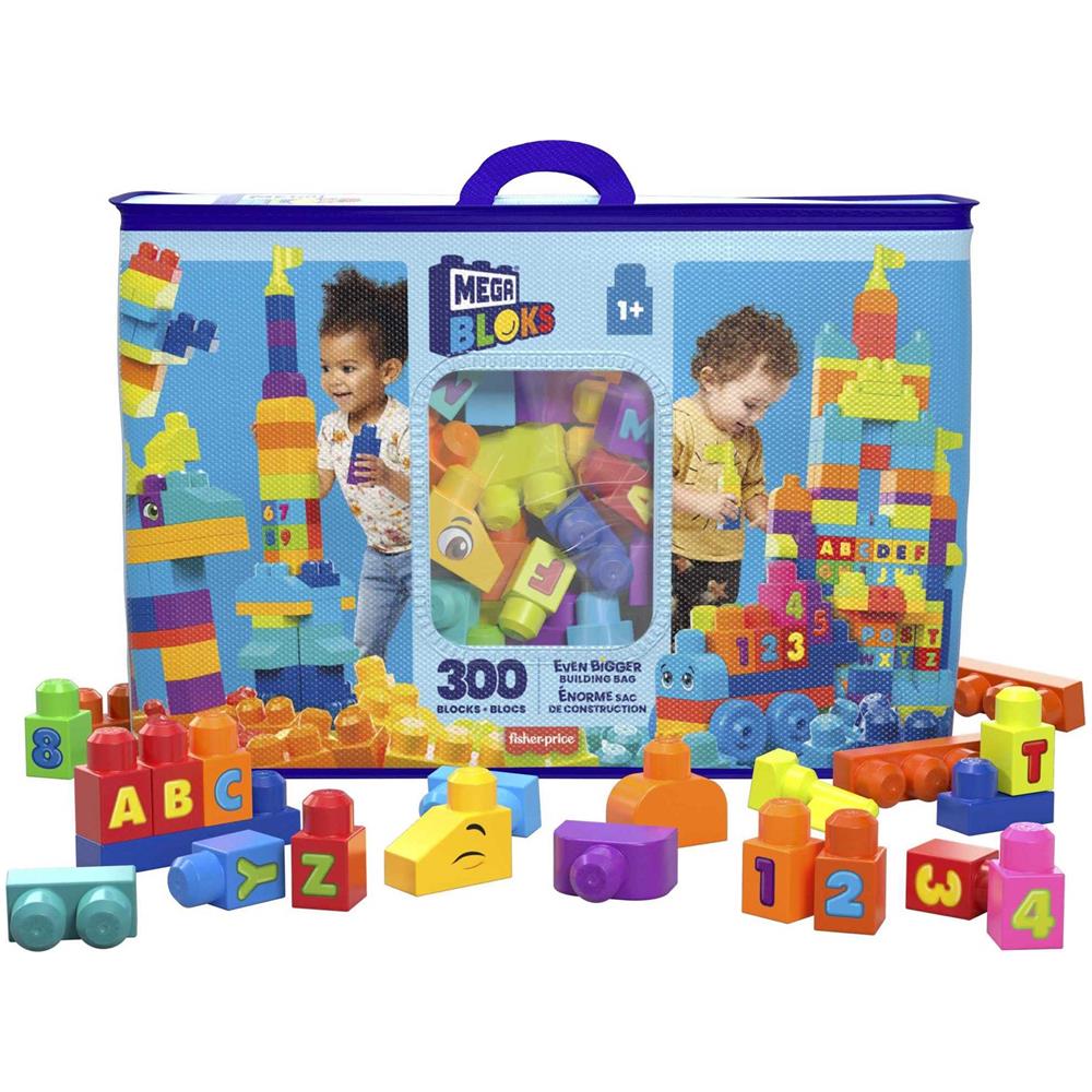 Fisher-price Blocchi Per Bambini, Borsa Da Costruzione Ancora Più Grande Con 300 Pezzi E Spazio Per Riporre, Idee Regalo Per Bambini Da 1 Anno In Su - Foto 1