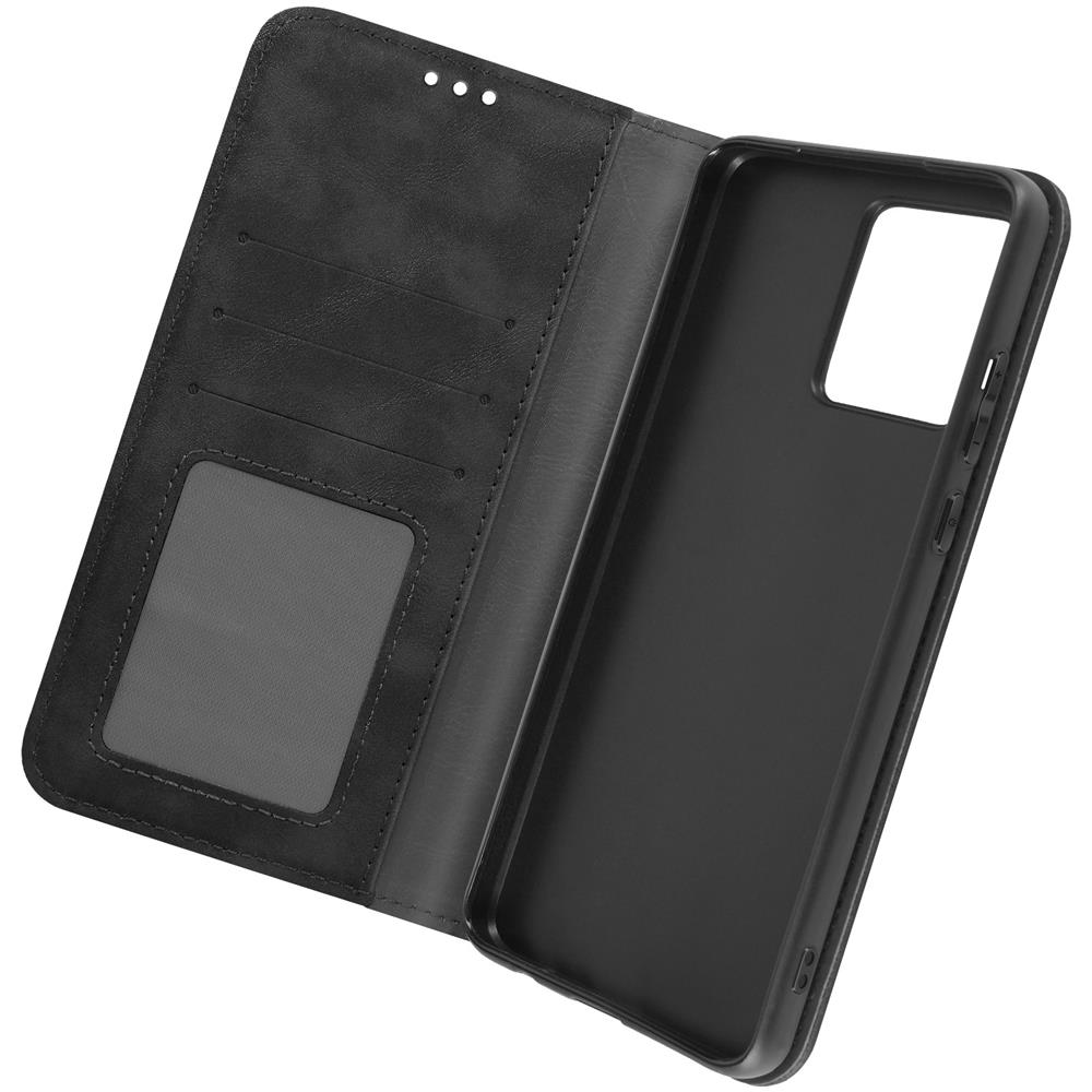 Custodia Per Motorola Moto G84 Portafoglio Design Crociera Supporto Nera - Foto 2