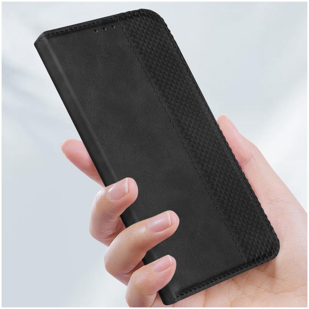 Custodia Per Motorola Moto G84 Portafoglio Design Crociera Supporto Nera - Foto 5