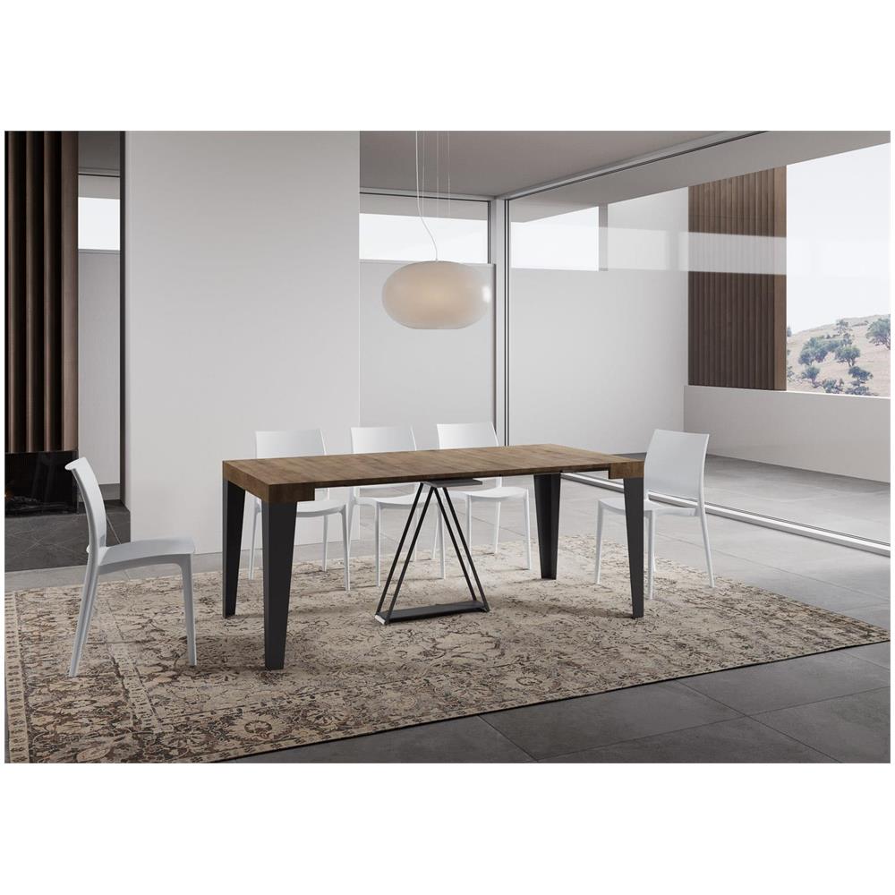 Consolle allungabile 90x40/196 cm Algo Small noce telaio antracite - Foto 3