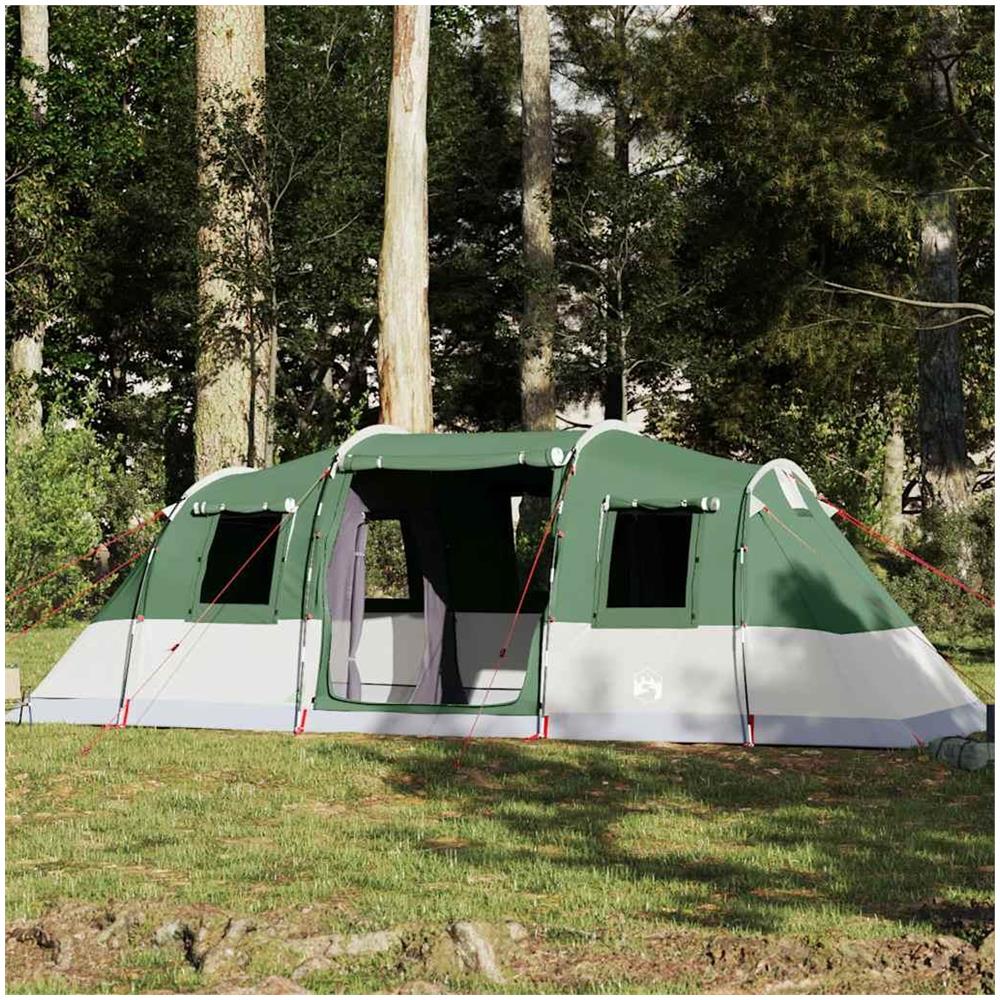 Tenda Familiare a Tunnel per 6 Persone Verde Impermeabile - Foto 2
