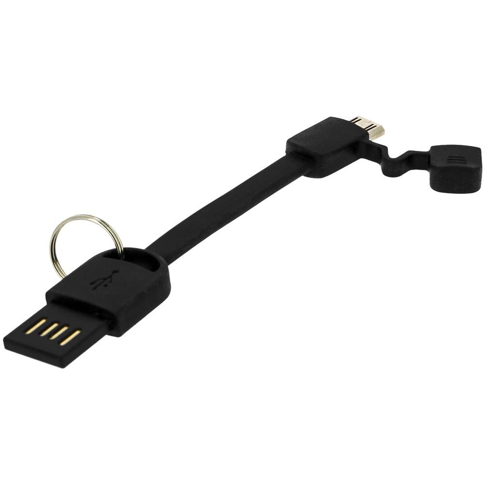 Mini Cavo Usb Reversibile 10cm Tablet / smartphone Ricarica + Sincro Nero - Foto 2