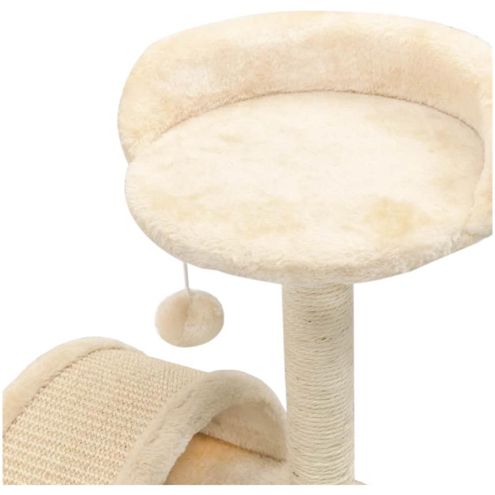 Albero Per Gatti Con Tiragraffi In Sisal 40cm Beige E Marrone - Foto 5