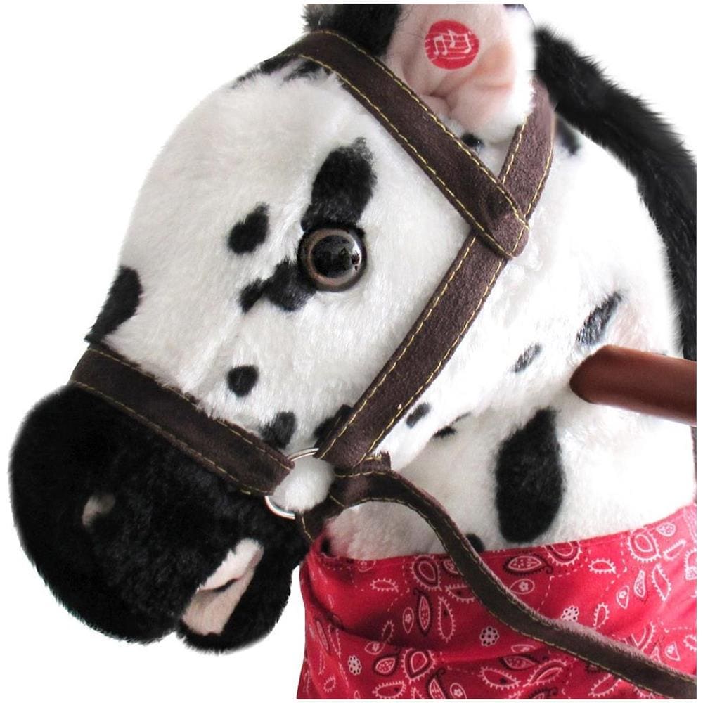Cavallo A Dondolo Con Effetti Sonori Realistici Legno E Peluche Bambini Infanzia - Foto 2
