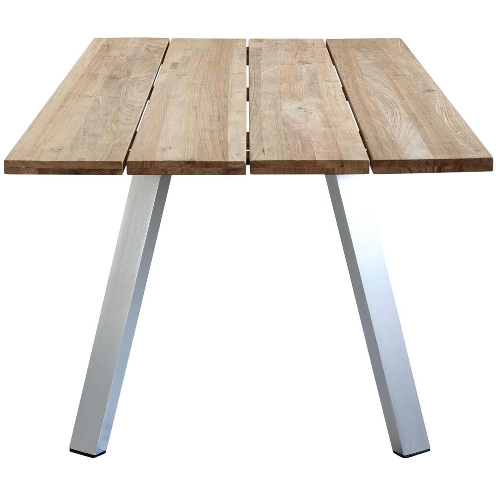 Saltus - Tavolo Da Giardino In Alluminio E Teak Riciclato - Foto 4