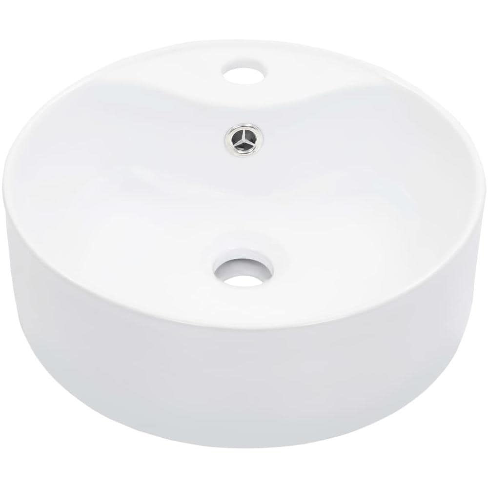 Lavandino Con Troppopieno 36x13 Cm In Ceramica Bianco - Foto 2