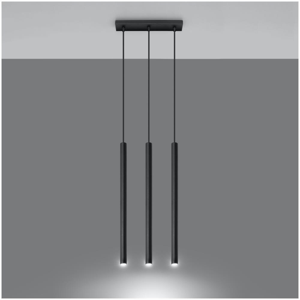 Sollux Pastelo 3 Sl. 0470 - Lampada A Sospensione Moderna A Led Nera Per Soggiorno, Camera Da Letto, Corridoio, Ufficio, Attacco G9 - Foto 15