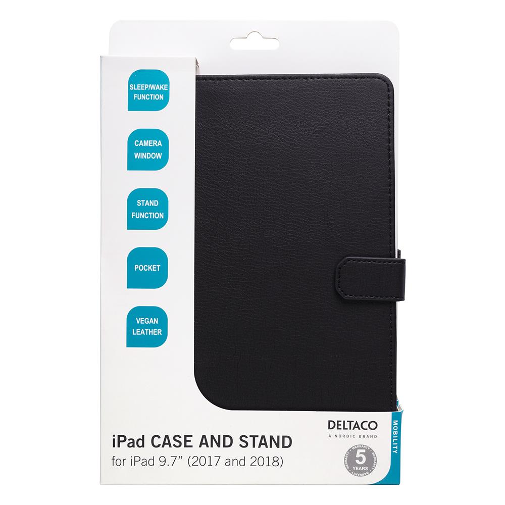 Custodia Deltaco Ipad 9.7 ""2017/2018, Pelle Vegana, Dormi / veglia, Stand - Foto 7