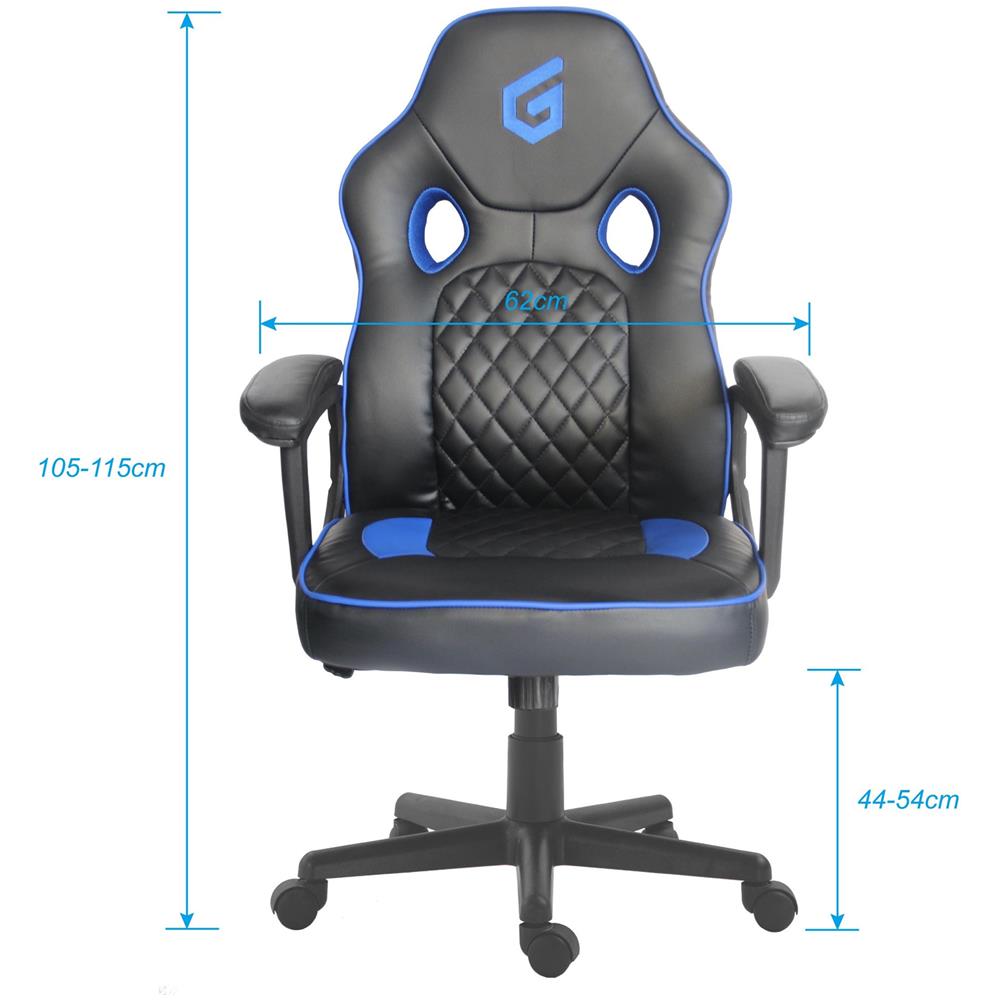 EYOTA03B sedia per videogioco Sedia da gaming per PC Seduta imbottita Nero, Blu - Foto 5