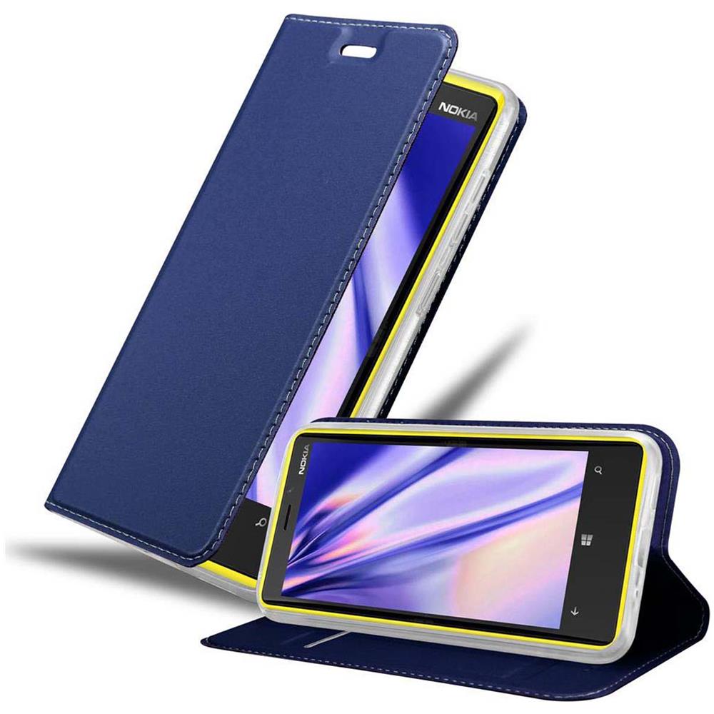 Custodia Compatibile Con Nokia Lumia 920 In Classy Blu Scuro - Coperchio Protettiva Con Chiusura Magnetica, Funzione Stand E Tasca Per Le Carte - Foto 1