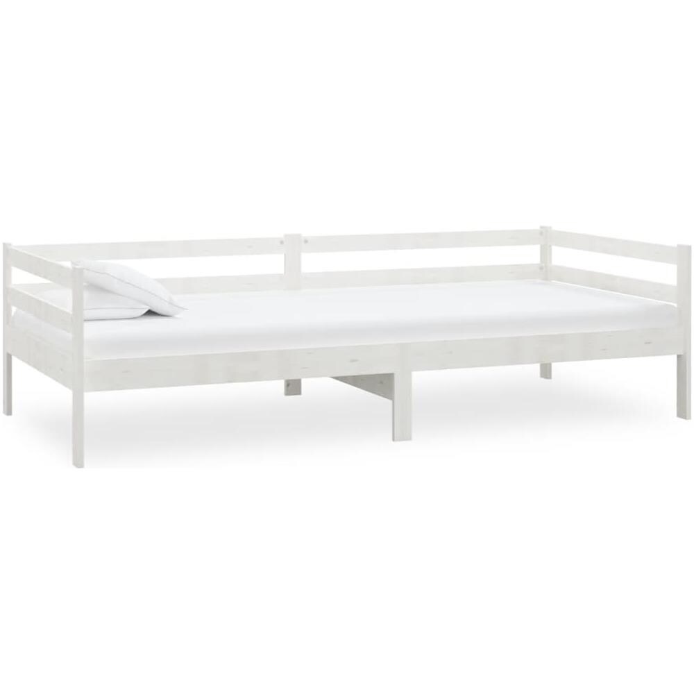 Dormeuse Bianca In Legno Massello Di Pino 90x200 Cm - Foto 2