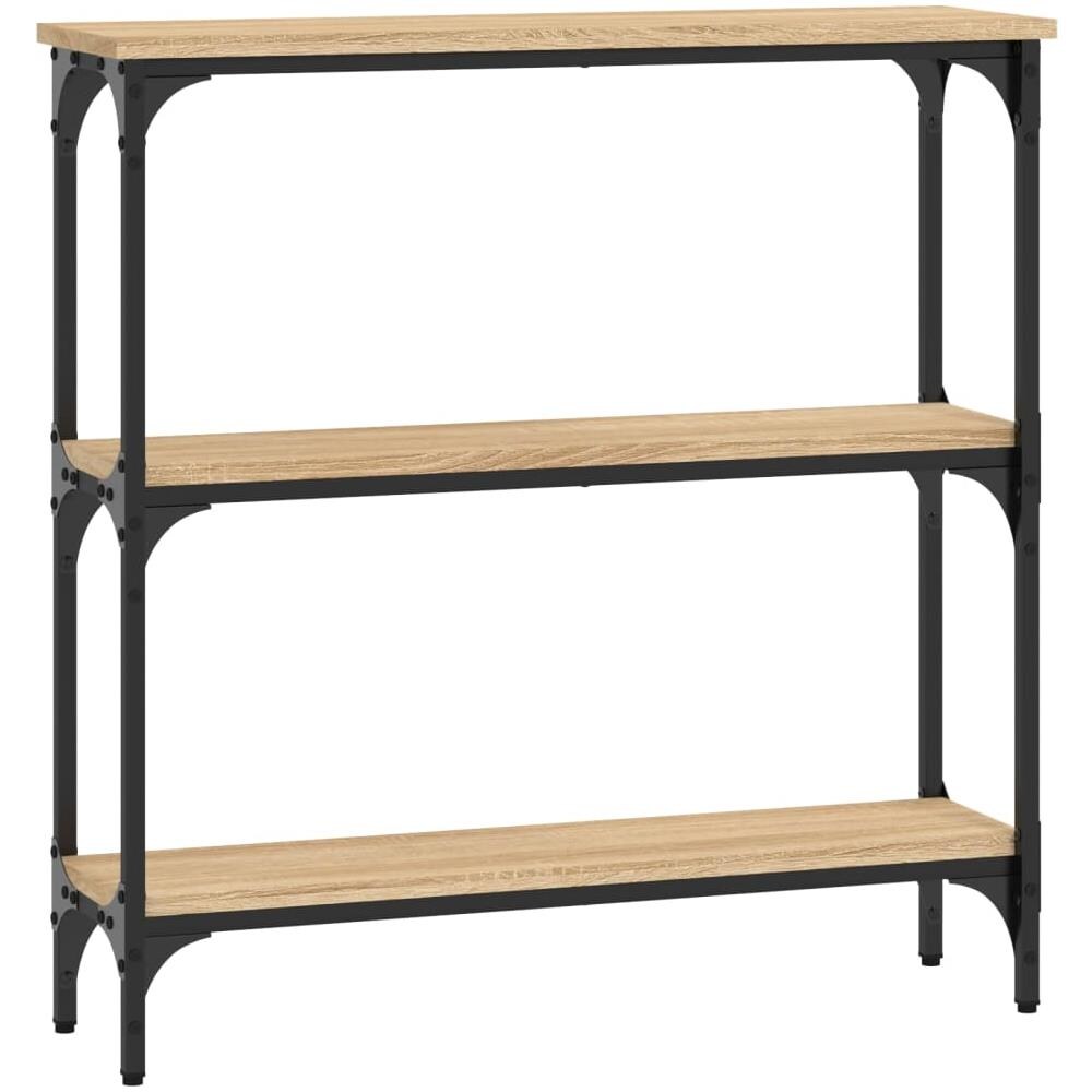 Tavolino Consolle Rovere Sonoma 75x22,5x75cm Legno Multistrato - Foto 2
