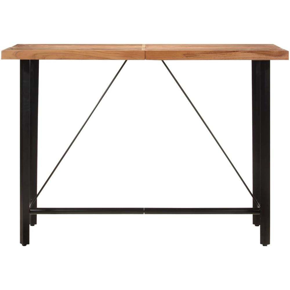 Tavolino Da Bar 150x70x107 Cm Legno Massello Di Acacia E Ferro - Foto 2