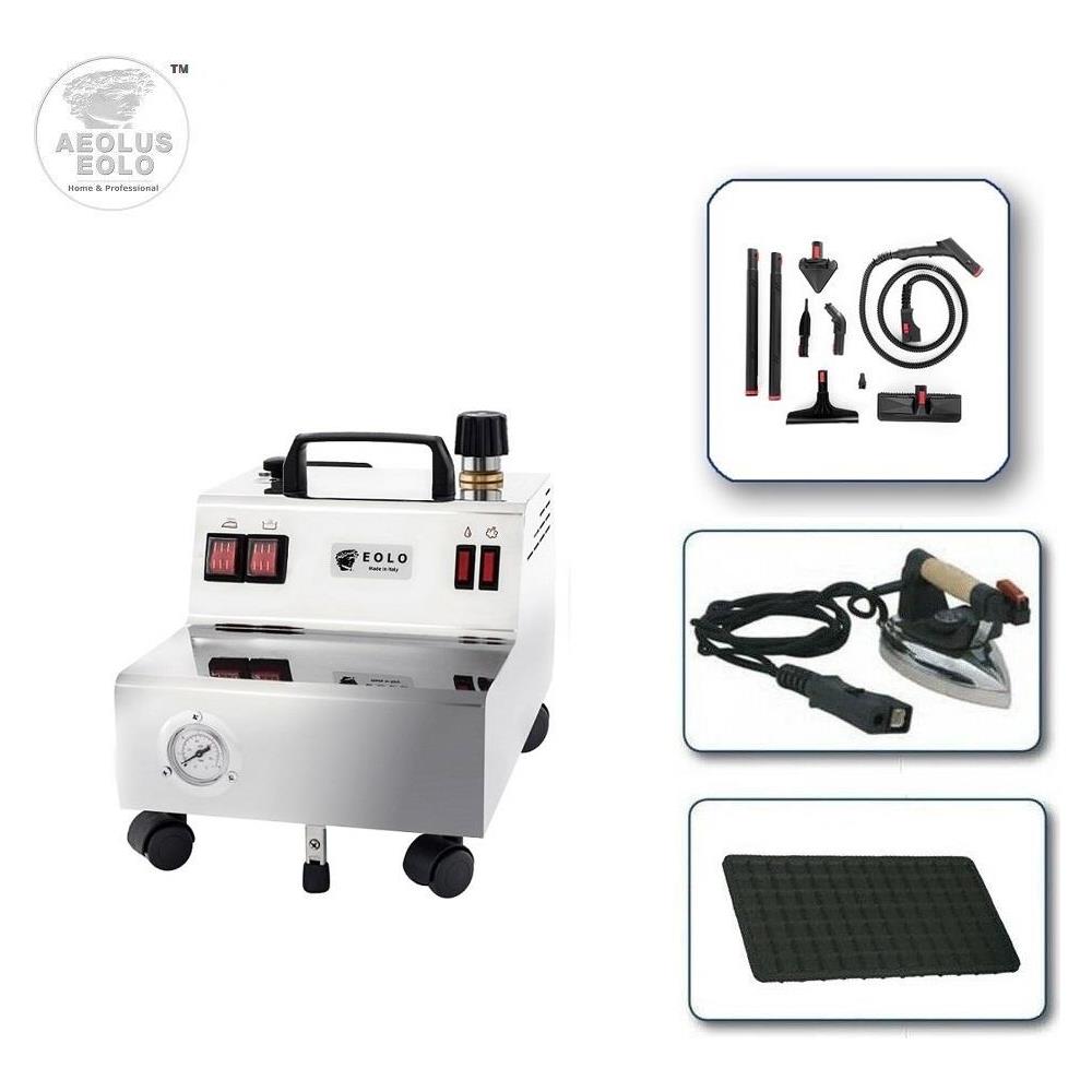 Eolo Pulitore a Vapore GV05 PX INOX V6 Secco Professionale Anticalcare Macchinario Pulitrice Disinfettazione Casa Bagno Igiene Materassi Lavasuperfici Portatile Made in Italy Garanzia 5 Anni A++ - Foto 1