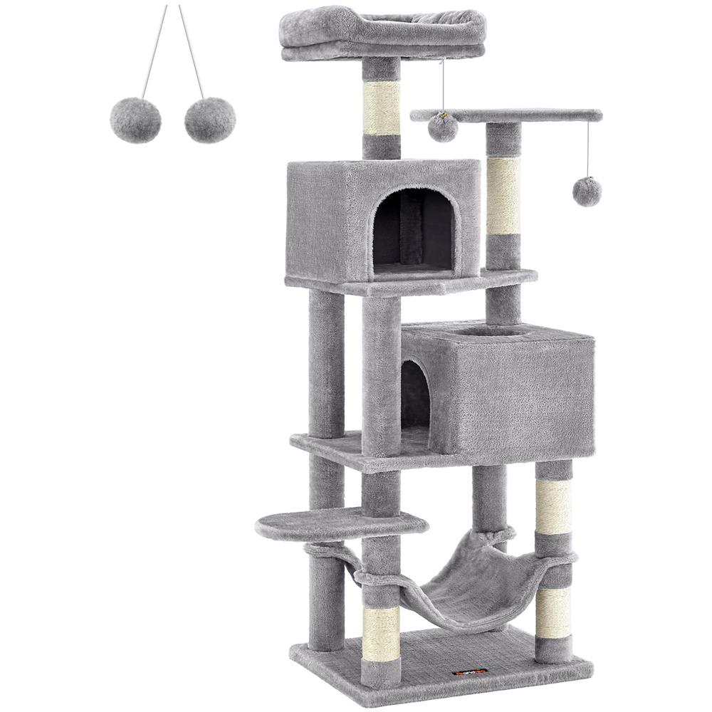 Tiragraffi in tessuto di peluche grigio chiaro x4 - Foto 1