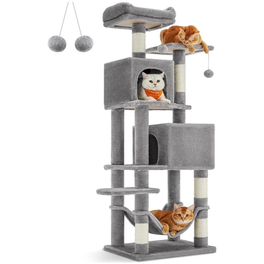 Tiragraffi in tessuto di peluche grigio chiaro x4 - Foto 2