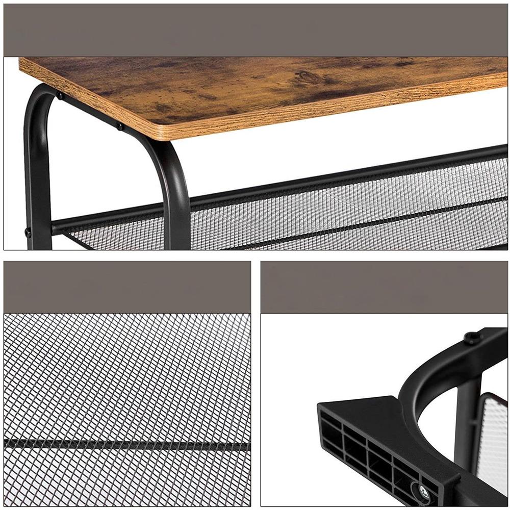 Scarpiera industriale con seduta per corridoio, marrone rustico, LMR32A - Foto 7