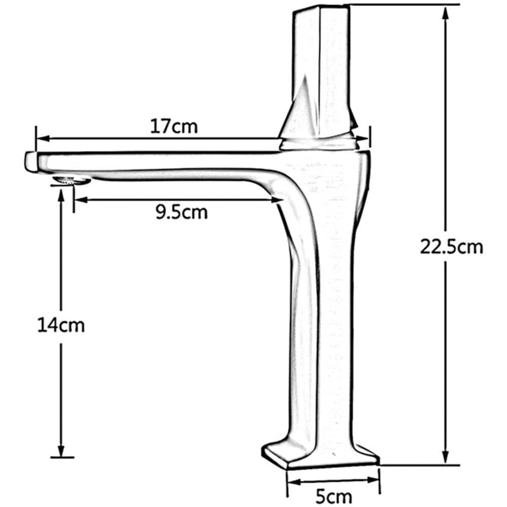 Rubinetto per lavabo da bagno, Blackswan, tipo M79, modello nero opaco, misura 22,5 cm - Foto 4