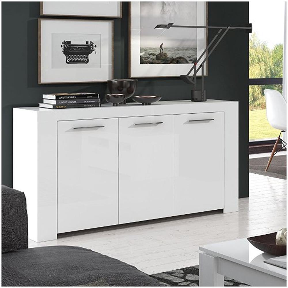 Mobile Buffet Bianco Lucido 144x42xh80cm 006620bo - Foto 2