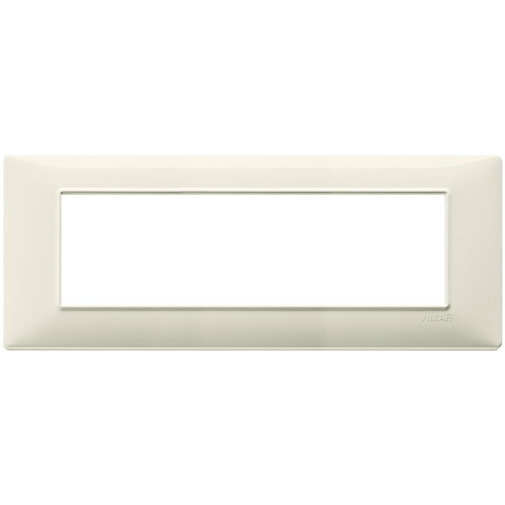 Placca Beige Plana 1, 2, 3, 4, 7 Posti Moduli Tecnopolimero - Beige 7 Posti Tecnopolimero - Plastica Placche - Foto 2
