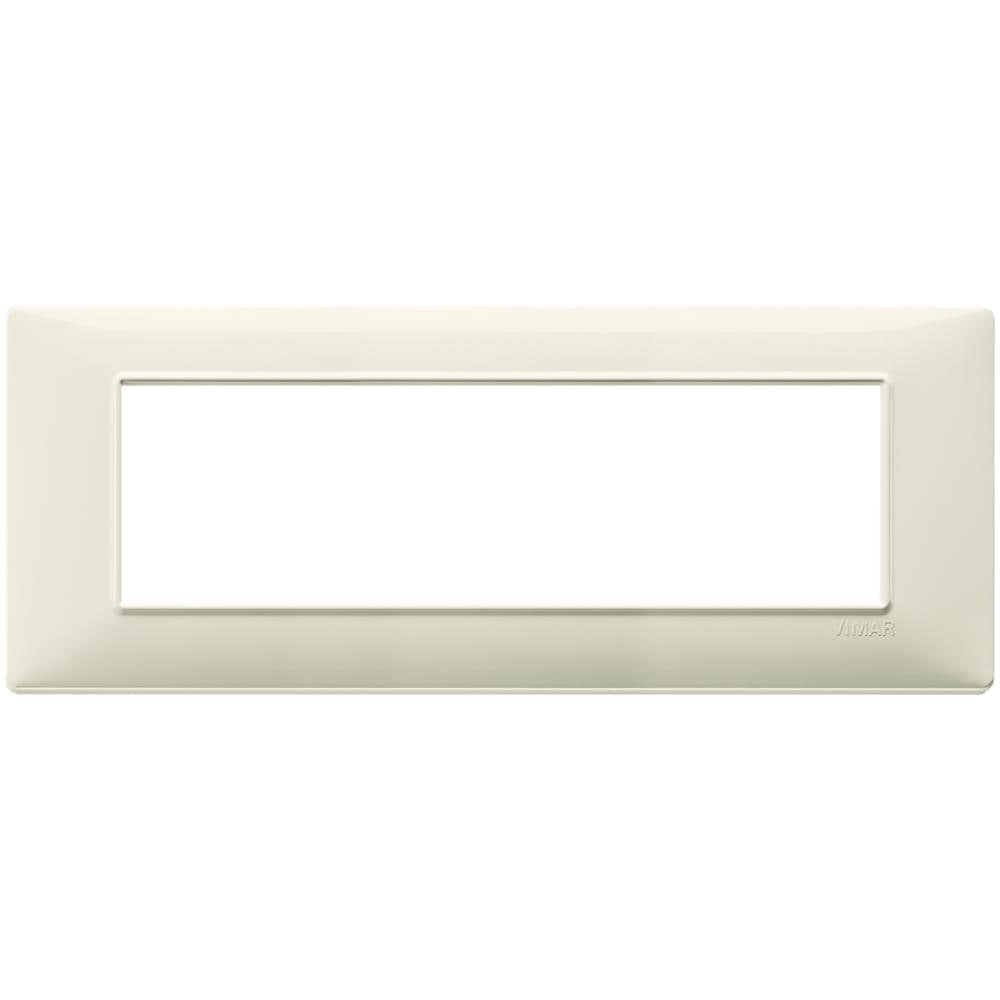 Placca Beige Plana 1, 2, 3, 4, 7 Posti Moduli Tecnopolimero - Beige 7 Posti Tecnopolimero - Plastica Placche - Foto 4