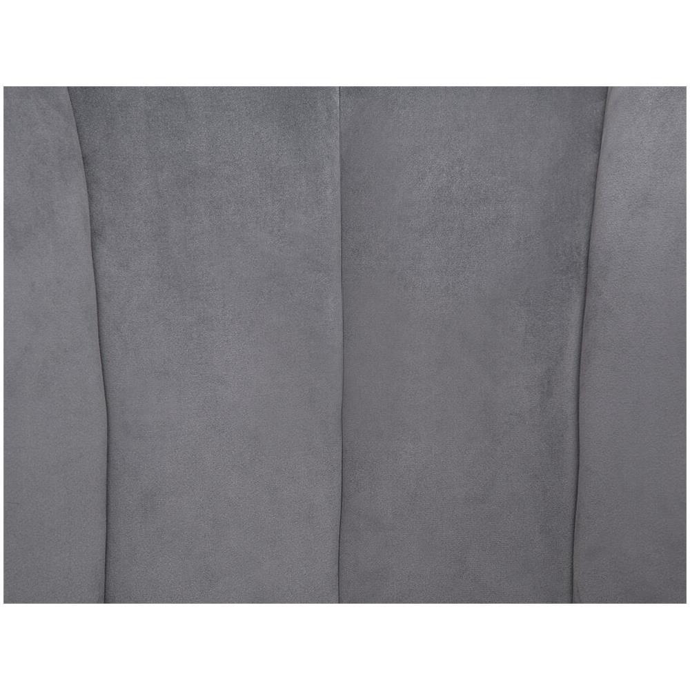 Poltrona In Velluto Grigio Larvik - Foto 11