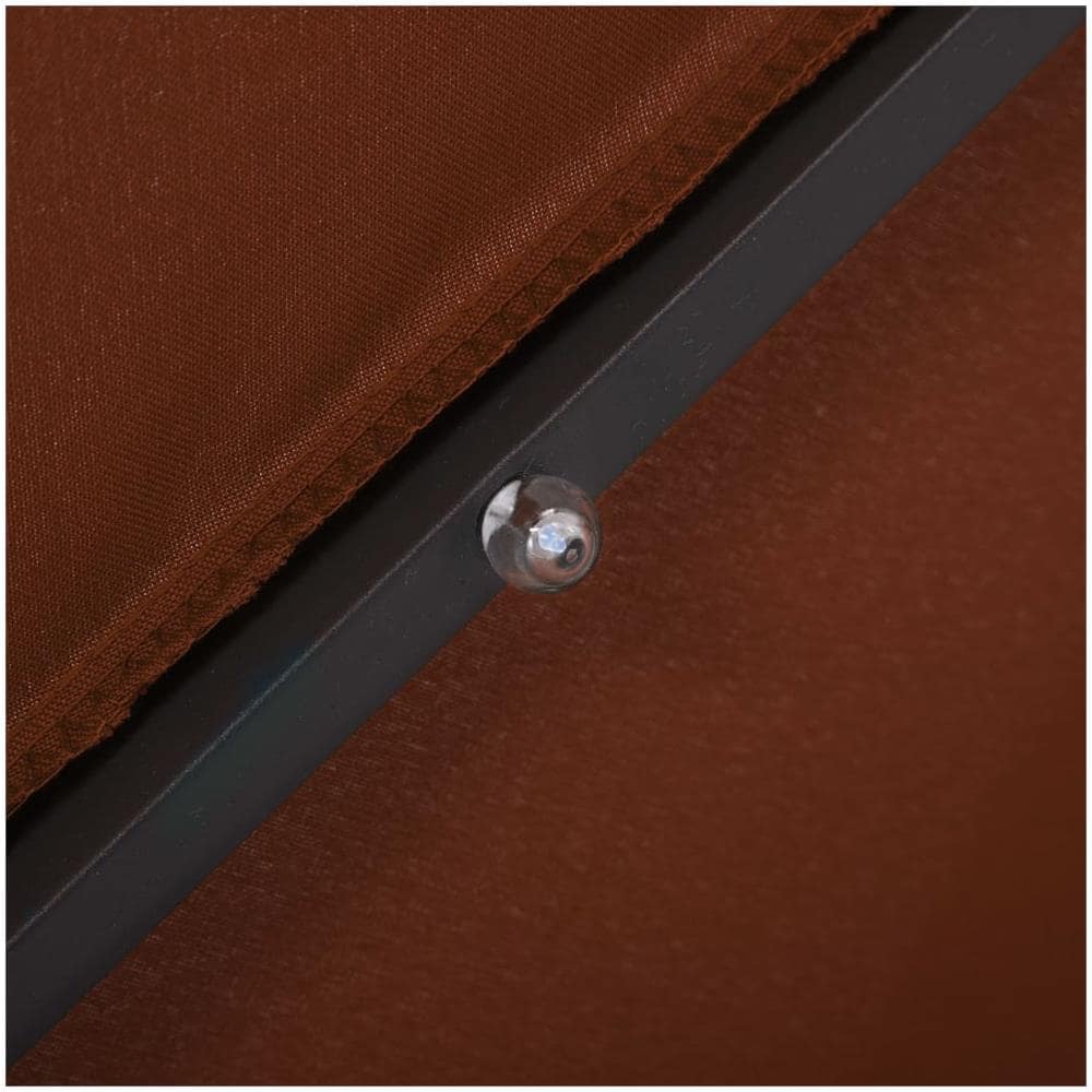 Ombrellone A Sbalzo Con Led E Palo In Acciaio Terracotta - Foto 8